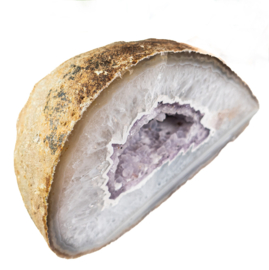 Amethist Geode met Agaat-Kwartsrand  1x UNIEK