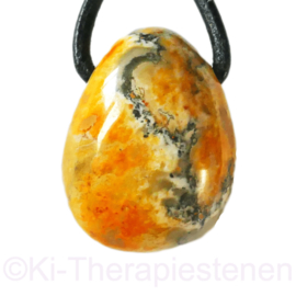 Bumble Bee Jaspis hanger (Auripigment / Realgar) per st.