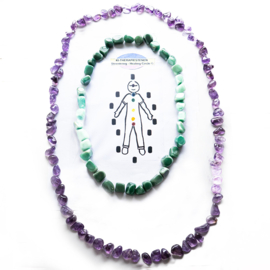 Amethist - Aventurijn (XL) Steenkring (TS) Set p.st. SK♦♦♦SK