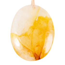 Golden Healer (Limoniet) frontgeboorde hanger Groot 1x UNIEK