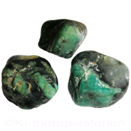 Smaragd A kwaliteit  trommelsteen (Brazilië) Extra (XL) per st.