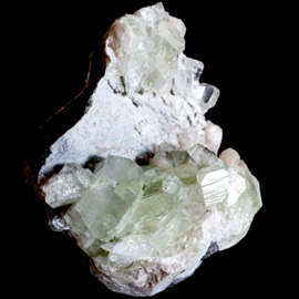 Apofyliet, groene Apofyliet (Groot) kristal cluster 1x UNIEK