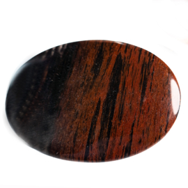 Obsidiaan, Mahonie massagesteen 5x7 cm SET van 2x │1x SET