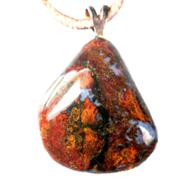 Jaspis, Chalcedon "Universit" edelsteen hanger │ 1x UNIEK