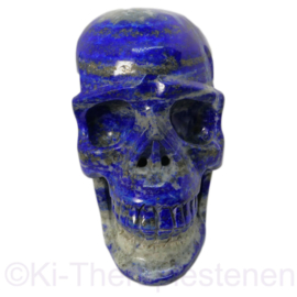 Schedel Lapis Lazuli,  'Skullpower' 1x UNIEK