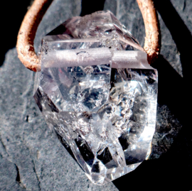 Herkimer Diamant  'New York' 1A kwaliteit  geboord 1x UNIEK