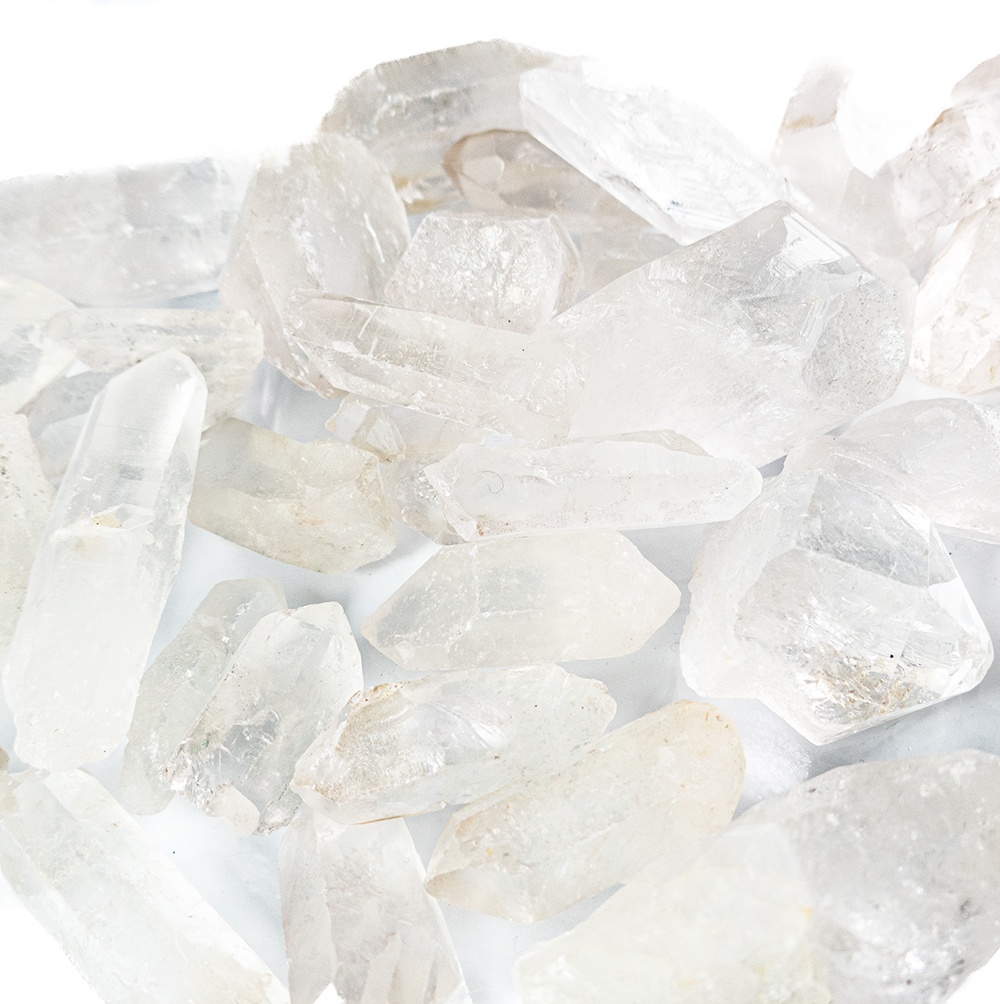 Bergkristal Natuur Ruwe  Punten (2 - 7 cm),  0,5 / 1 kg / 2 kg