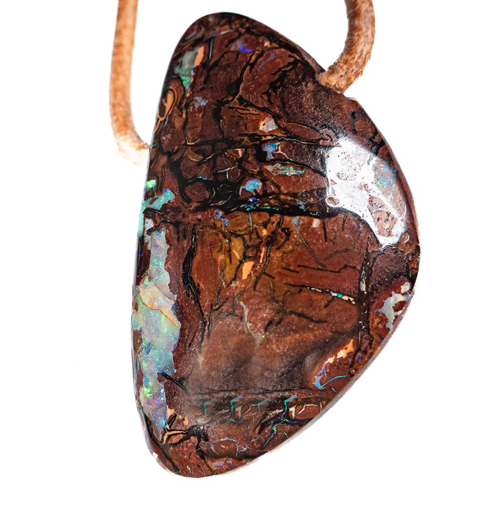 Opaal, "Boulder opaal",  hanger Groot 1x | 1x UNIEK