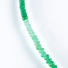 Chrysopraas ketting - Collier 45 cm, 1x UNIEK