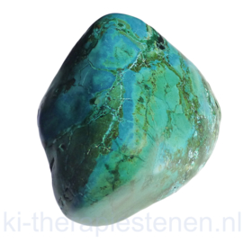 Chrysocoll - Malachiet "Turquoise" (Congo) sculptuur