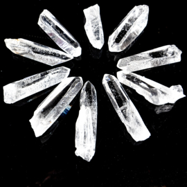 Bergkristal Natuurpunten 1A kwaliteit 1x UNIEK Set van 10x