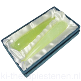 Serpentijn  edelsteen griffels L set (lengte 9,5 cm) in Lapis Vitalis geschenkdoos