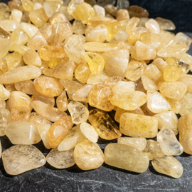 Danburiet, Goud, 'Agni Gold' trommelsteen (XS) 25 gr. zakje