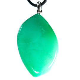 Chrysopraas  met 925 zilveren oog hanger 1x UNIEK