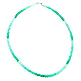 Chrysopraas ketting - Collier 45 cm, 1x UNIEK