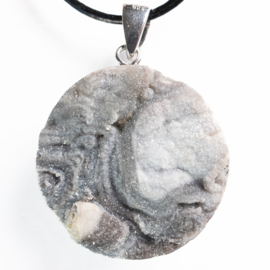 Chalcedoon rozet (groot) hanger 1x UNIEK