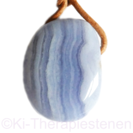 Chalcedoon Extra (groot) hanger geboord per stuk