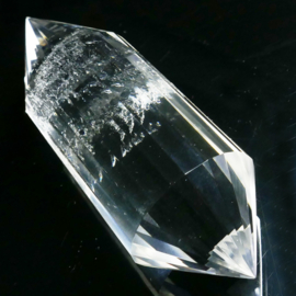 0) Dubbeleinder  Phi - Vogel kristal 24-ZIJDIG,  L. 8,4 cm, 92 gr.