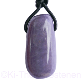 Jade, Lavendel (Jadeïet, lila)  hanger 1x uniek ex.