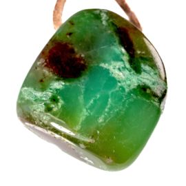 Chrysopraas Natuur edelsteen hanger 1x UNIEK