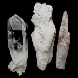 Set van 3x kristallen: Arkansas, Danburiet, Magische Laser (Binnen-Mongolië)