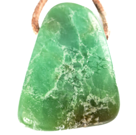 Chrysopraas Natuur edelsteen hanger 1x UNIEK