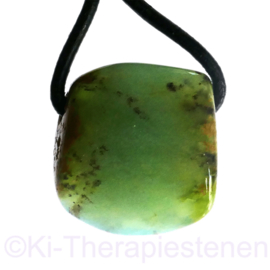 Chrysopraas edelsteen hanger geboord 1x UNIEK