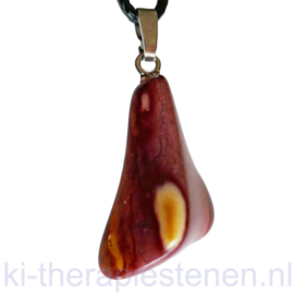 Mookaiet (multicolor) hanger geboord per st.