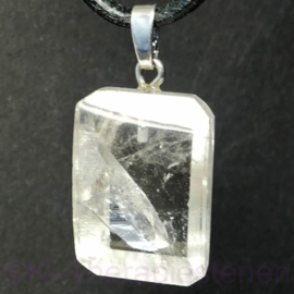 Bergkristal - Manifestatie kristal A kwaliteit,  hanger 925 zilver