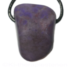 Jade, Lavendel (Jadeïet, lila) hanger L. 3 cm geboord per st.