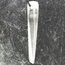 Lemurisch Zaad Laser Kristalpunt L. 7,4 cm B. 1,7 cm 1x UNIEK