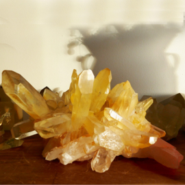 Golden Lemurian Healer Cluster 1x uniek ex.