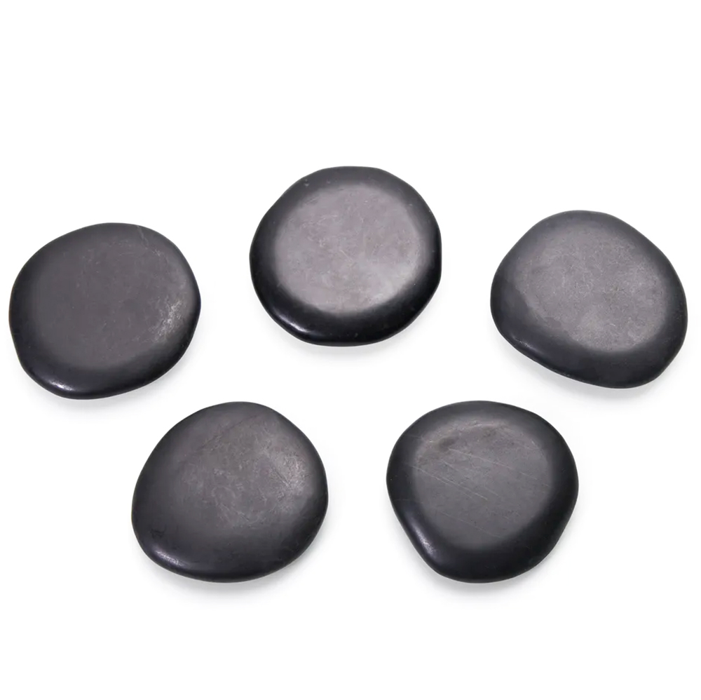 Lava, platte edelsteen  (ø 5 - 6 cm) per st.*