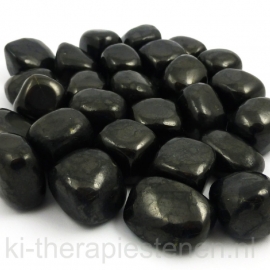 Shungiet/shungite  trommelstenen (L)  per st.* (ca.18 gr.)