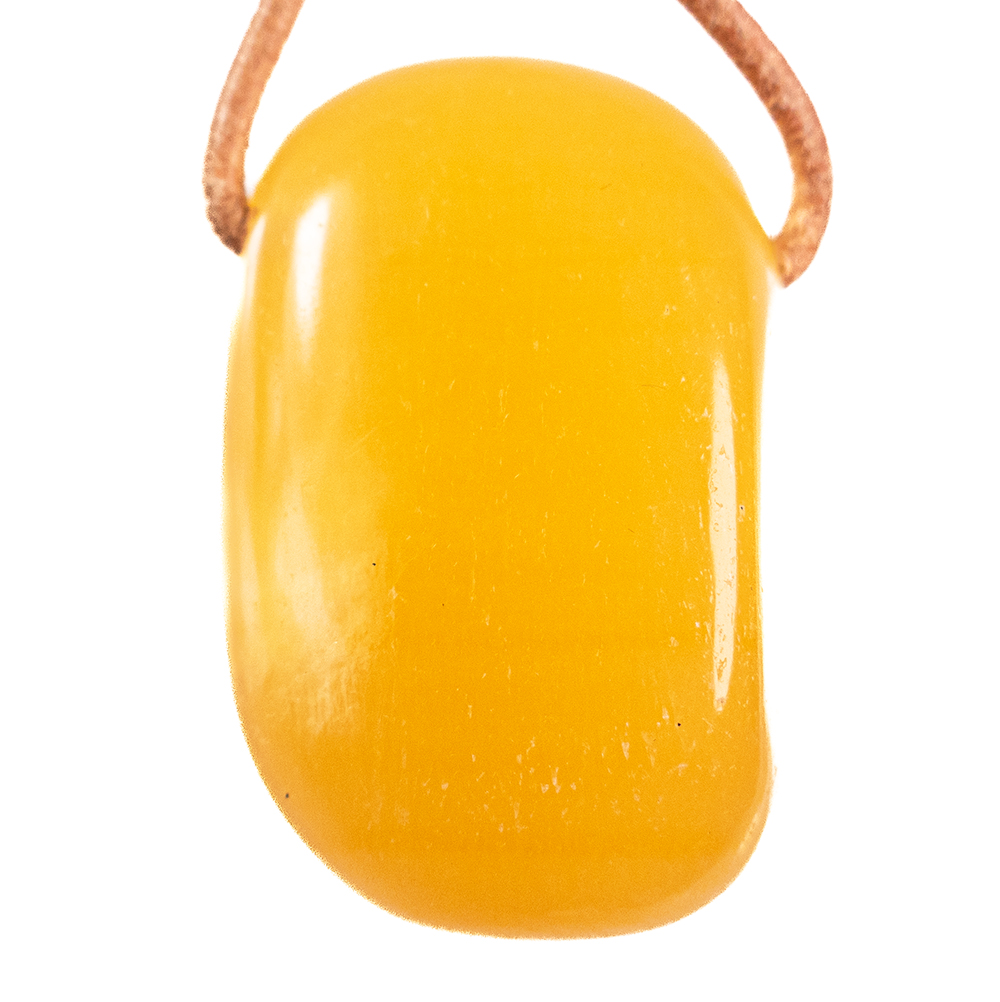 Calciet, Geel oranje Calciet,  hanger groot 1x UNIEK