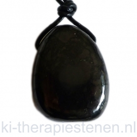 Shungiet / shungite Groot edelsteen hanger geboord.*