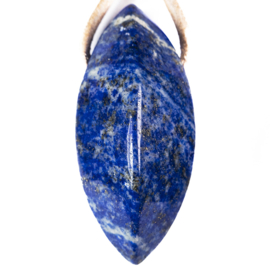 Lapis Lazuli hanger  Groot 'Navette'  per st.