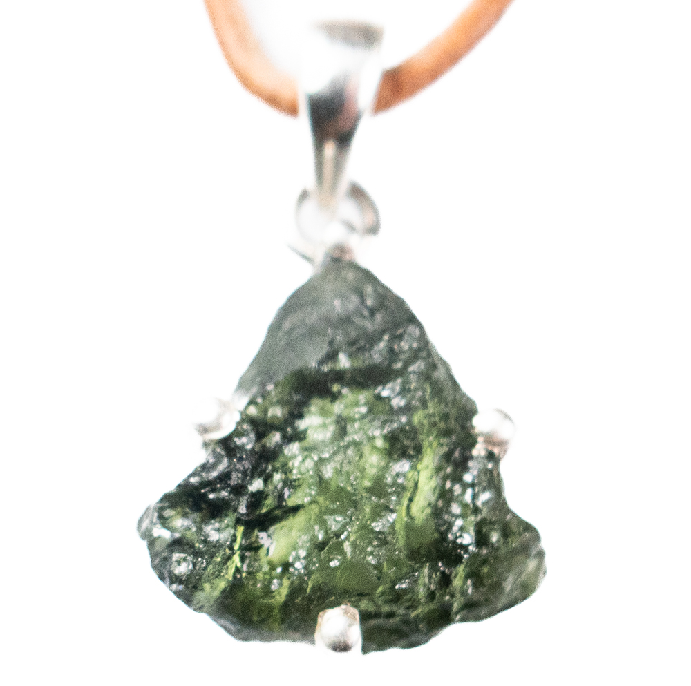 Moldaviet in Zilveren hanger 1A kwaliteit  |  1x  UNIEK 4,3 gr.