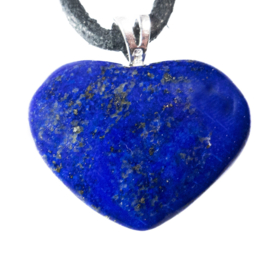 Lapis Lazuli,  hart vorm,  edelsteen hanger L. ca 2,5 cm per st.