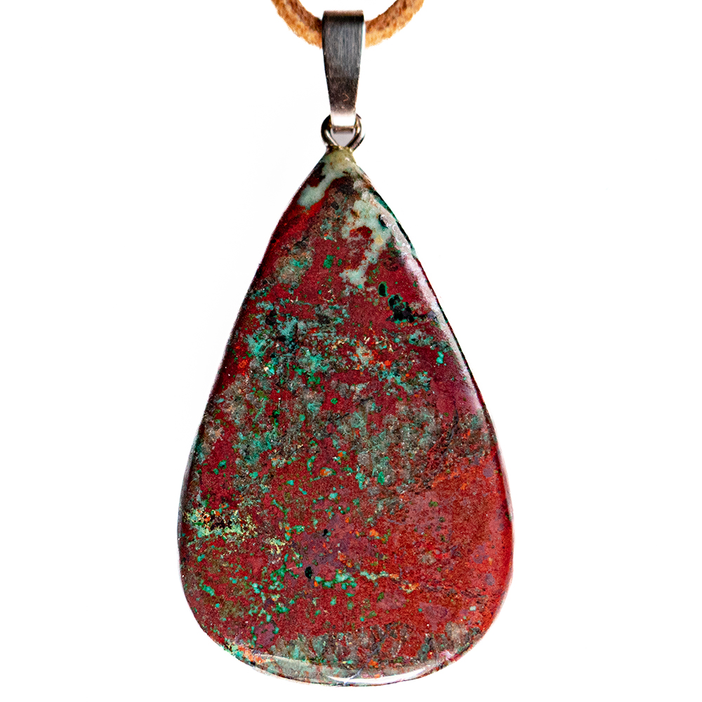 Sonora Sunrise  (Chrysocoll-Cupriet)  hanger  | 5,6 x 2,7 cm 1x UNIEK