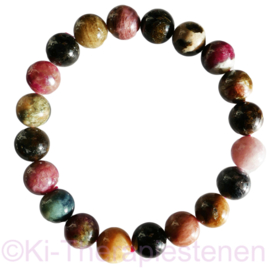 Toermalijn (multicolour) armband ø 10-11 mm.