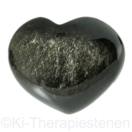 Obsidiaan, Zilver  A kwaliteit Hart per st.