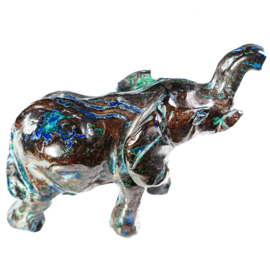 Olifant, Azuriet Malachiet  1x UNIEK