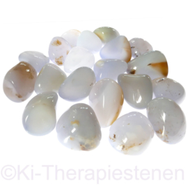 Chalcedoon Trommelsteen - transparant  (XL) per st.*