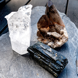 Set van 3x kristallen: Arkansas, Aegirien, Rookkwarts