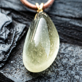 Libisch Woestijnglas - Goud Tektiet  hanger │ 1x UNIEK