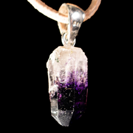 Amethist,  Amethist Brandberg  kristal  hanger 1x UNIEK