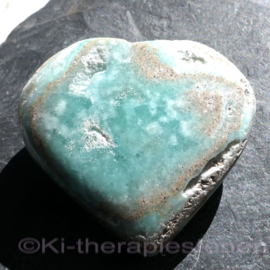 Calciet: Carribean Blue Calciet Hart 1x Uniek.