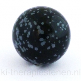 Obsidiaan sneeuwvlok Bol 4 cm