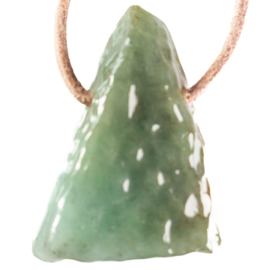 Jade, gegraveerde Jade grote hanger | 1x UNIEK